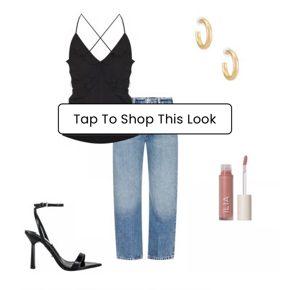 NWT Favorite Daughter The Who Me? Top in Black Size Small - Picture 6 of 16